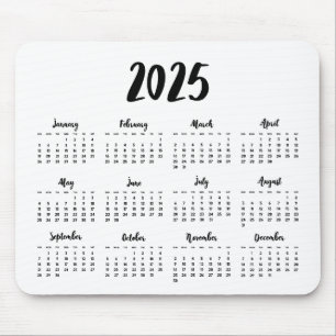 Modern font 2023 calendar mouse mat