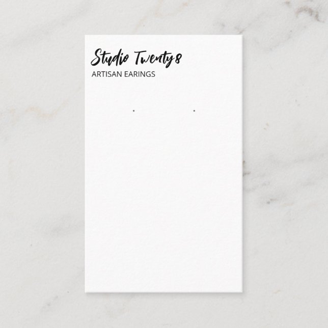 Modern Font Earring Display Cards (Front)