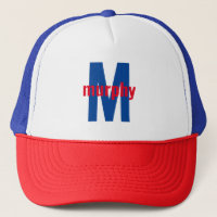 Modern Font Personalise Red, White & Blue