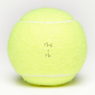 Modern Font Wedding Couple Names Date Tennis Balls