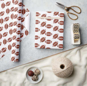 Modern Football Balls Boy Birthday Kids Sport Wrapping Paper