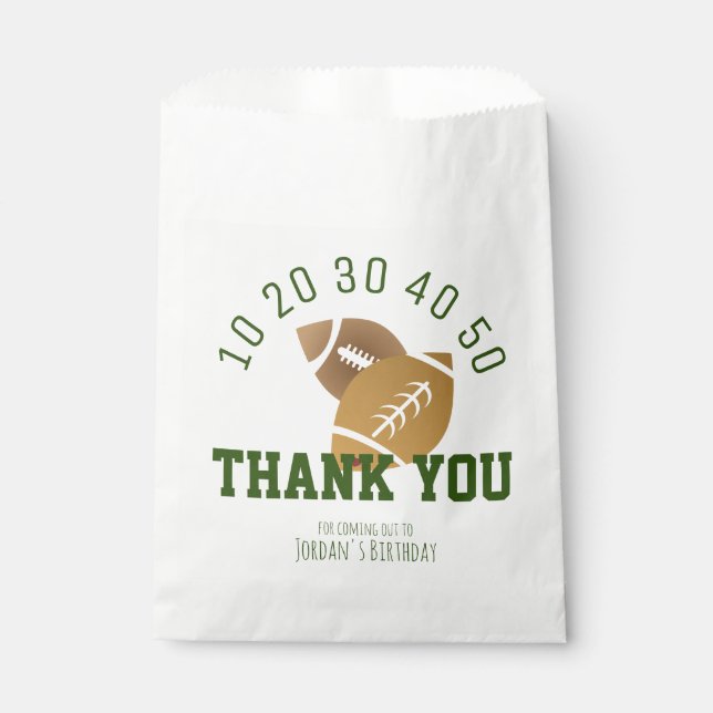 Modern Football Field  Favour Bags (Front)