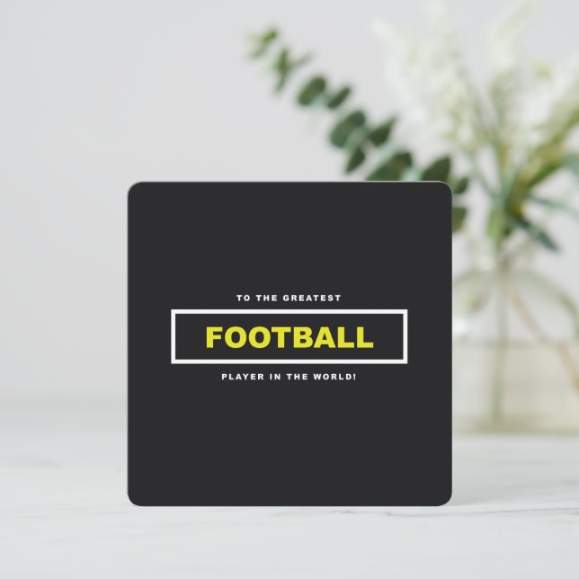 Modern Football Player Birthday Card! Card (Standing Front)