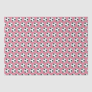 Modern Football Soccer Girl Birthday Kids Pink Tissue Paper