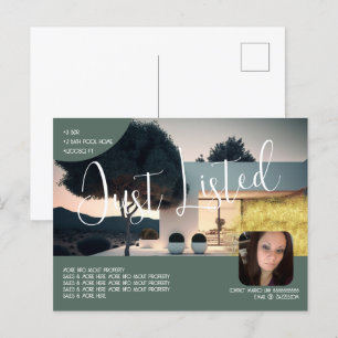 Modern For Sale Home Listed Photo Business  Postcard