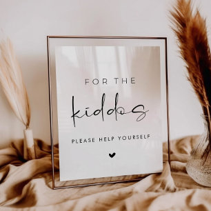Modern For the Kiddos Wedding Kids Table Sign