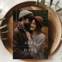 Modern Forest Boho Photo Wedding Save The Date