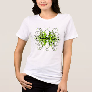 Modern Forest Green Celtic-Inspired Tribal Tattoo Tri-Blend Shirt