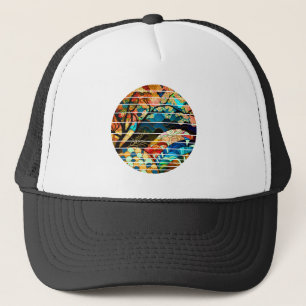 MODERN FOREST JAPANESE ART STYLE TRUCKER HAT