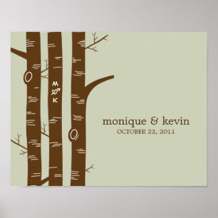 Modern Forest Personalised Wall Art - Sage -