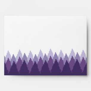 Modern Forest Range Woodland Wedding Envelope