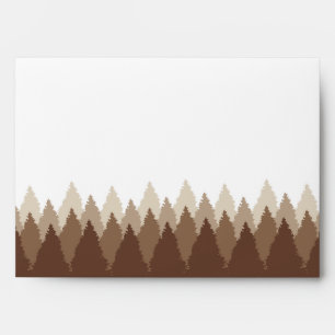Modern Forest Range Woodland Wedding Envelopes