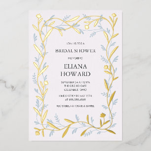 Modern formal botanical vines foil bridal shower
