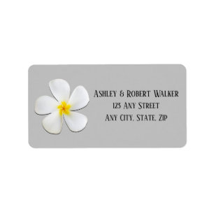 Modern Formal Classic, White on Light Grey Wedding Label