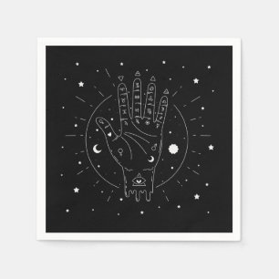 Modern Fortune Teller Palmistry Mystic Napkin