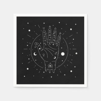 Modern Fortune Teller Palmistry Mystic Napkin