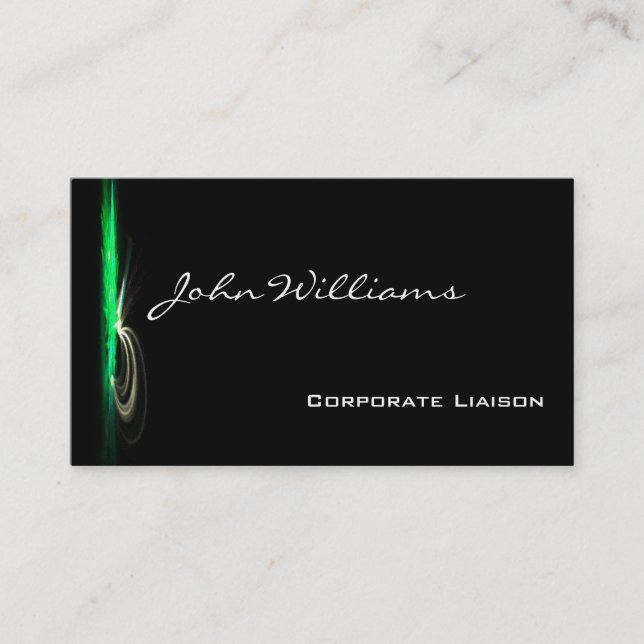 Modern Fountain Green Professional Business Cards (Front)
