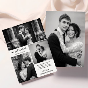 Modern Four Photo Elopement Announcement