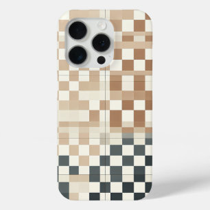 Modern Four-Quadrant Gradient Checkered Phone Case