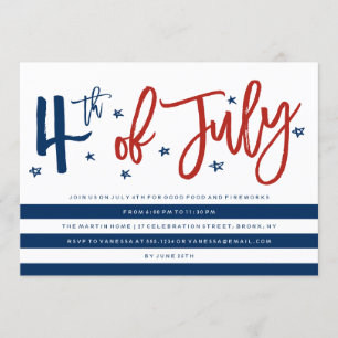 Modern Fourth of July Party Invitation