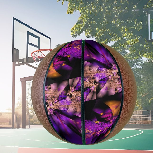 Modern fractal in black and purple basketball (Creator Uploaded)