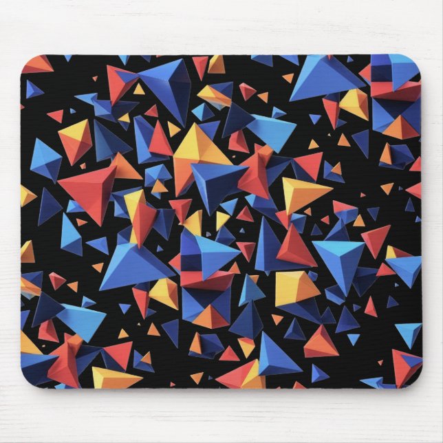 Modern Fragment Grid Mouse Mat (Front)