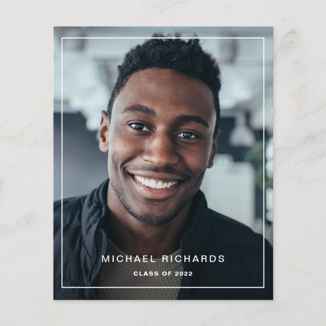Modern Frame BUDGET Photo Graduation Announcement (Front)