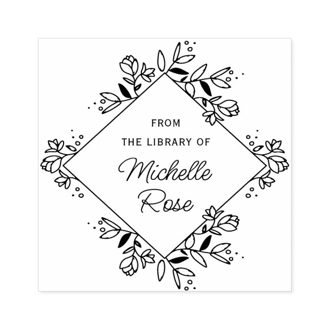 modern frame from the library of book stamp (Imprint)