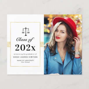 modern frame grad announcement card