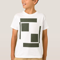 Modern Frame Moss Green Kids Tee - T-Shirt