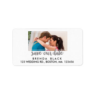 Modern Frame   Photo Save the Date Address Labels