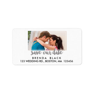 Modern Frame | Photo Save the Date Address Labels
