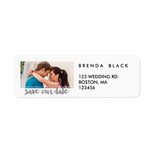 Modern Frame | Photo Save the Date Address Labels