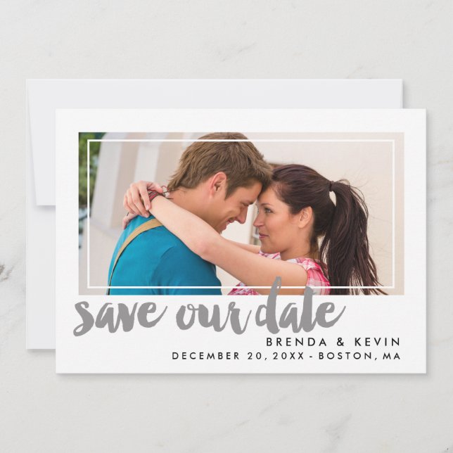 Modern Frame | Save the Date Announcement (Front)