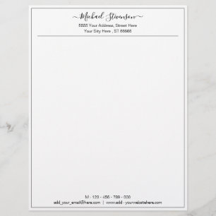 Modern Frame Your Name Address Letterhead