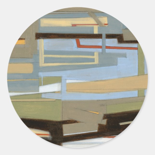 Modern Free Expression Painting by Norman Wyatt Classic Round Sticker (Front)