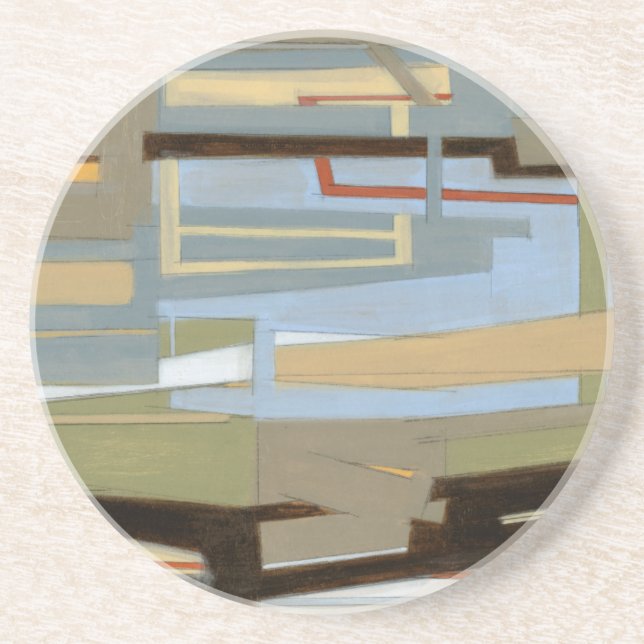 Modern Free Expression Painting by Norman Wyatt Coaster (Front)