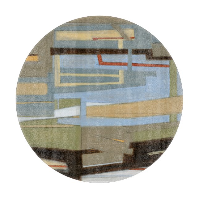 Modern Free Expression Painting by Norman Wyatt Cutting Board (Front)