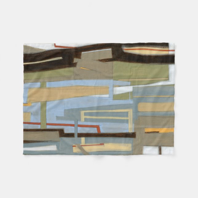 Modern Free Expression Painting by Norman Wyatt Fleece Blanket (Front (Horizontal))