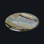 Modern Free Expression Painting by Norman Wyatt Paper Plate<br><div class="desc">A modern free expression painting by Norman Wyatt Jr,  it features interlocking lines that form tight links of colour. Perfect as a personal purchase or as a gift for someone who enjoys free expression paintings.</div>