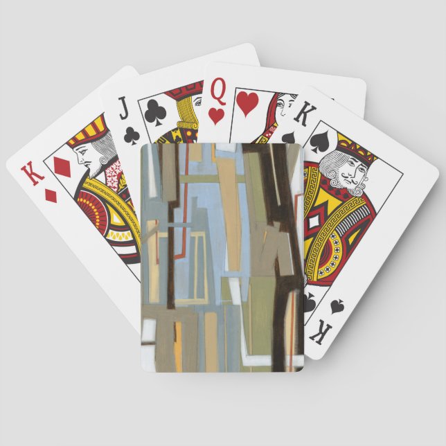 Modern Free Expression Painting by Norman Wyatt Playing Cards (Back)