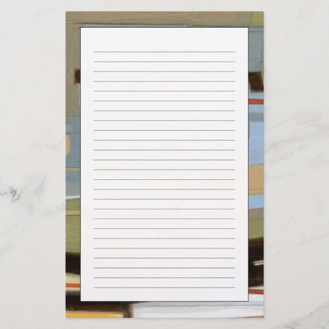 Modern Free Expression Painting by Norman Wyatt Stationery (Front)