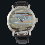 Modern Free Expression Painting by Norman Wyatt Watch<br><div class="desc">A modern free expression painting by Norman Wyatt Jr,  it features interlocking lines that form tight links of colour. Perfect as a personal purchase or as a gift for someone who enjoys free expression paintings.</div>