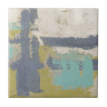 Modern Free Expression Painting Tile<br><div class="desc">This modern free expression painting was created by Megan Meagher. Purple,  light blue and white brush strokes lay over a background of light green. Get a copy of this print today!</div>