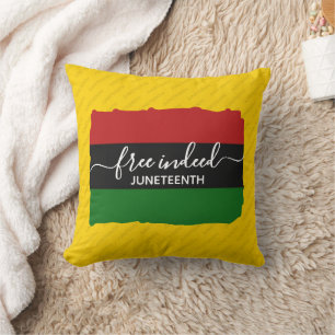 Modern FREE INDEED Pan African JUNETEENTH Cushion