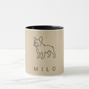 Modern French Bulldog Coffee Mug Custom Name