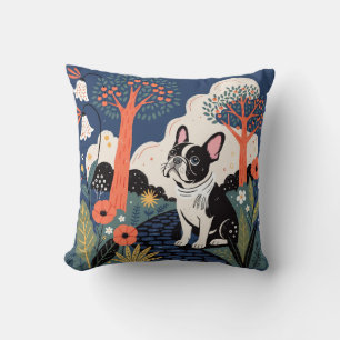 Modern French bulldog dog Cushion