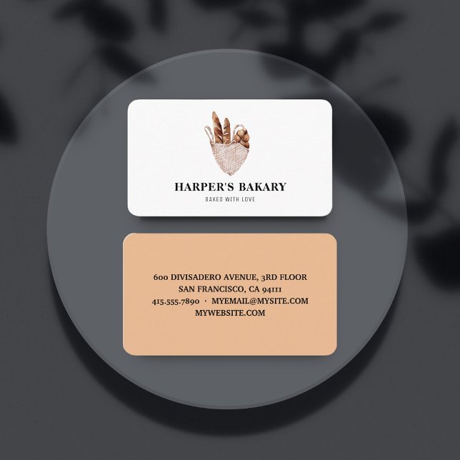 Modern Fresh Bakery Professional Logo Business Card (Creator Uploaded)