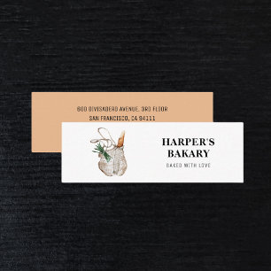 Modern Fresh Bakery Professional Logo Mini Business Card