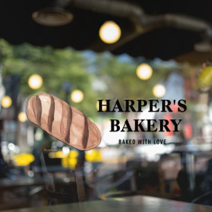 Modern Fresh Bakery Professional Logo Window Cling